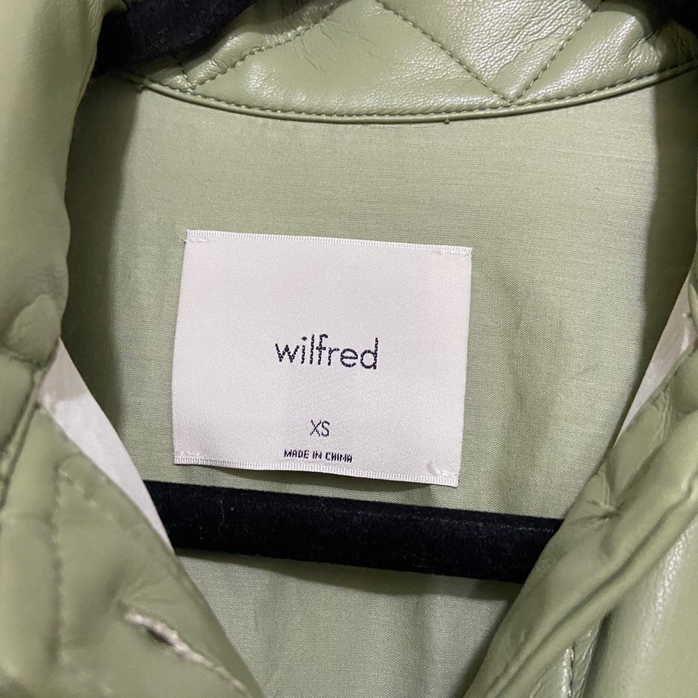 NWT Leather Ganna Jacket XS Sage Frost - Picture 4 of 5